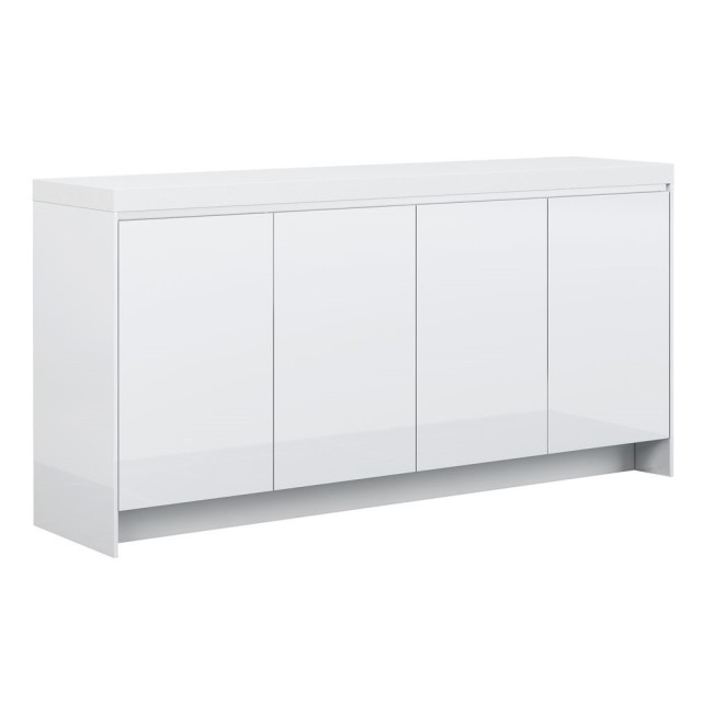 Counter Credenza Hinged Door Gloss White