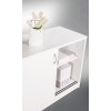 Reception Counter Credenza Sliding Door Gloss White