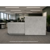 Cosmo Reception Desk in Polytec White Cement