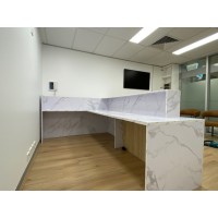 Customised Crescent Mobility Reception Desk with Return