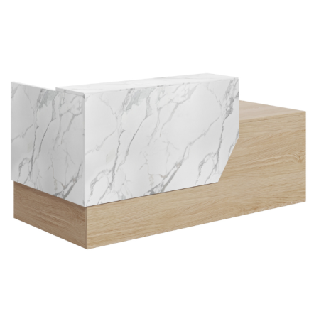 Mies Covet Marble Customisable Reception Desk HUGE CHOICE OF COLOURS & CUSTOM SIZES AVAILABLE