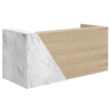 Mies Bevel End Marble Customisable Reception Desk HUGE CHOICE OF COLOURS & CUSTOM SIZES AVAILABLE