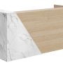 Mies Bevel End Marble Customisable Reception Desk HUGE CHOICE OF COLOURS & CUSTOM SIZES AVAILABLE