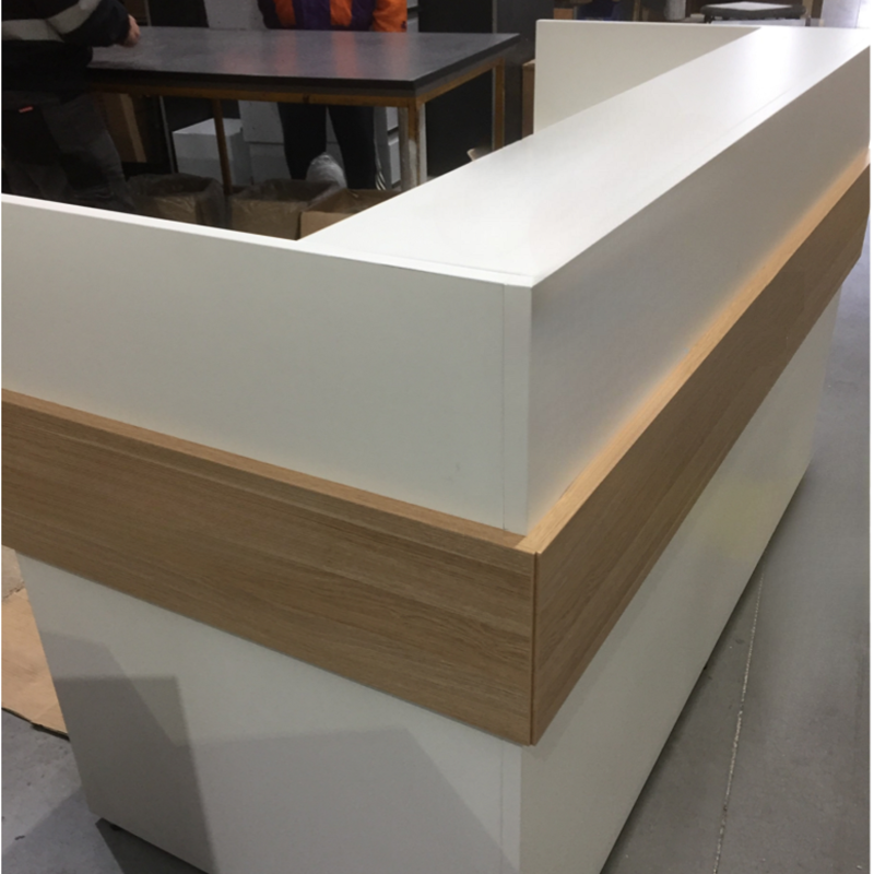 Mies Ribbon Customisable Reception Desk HUGE CHOICE OF COLOURS & CUSTOM SIZES AVAILABLE