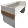 Mies Ribbon Customisable Reception Desk HUGE CHOICE OF COLOURS & CUSTOM SIZES AVAILABLE