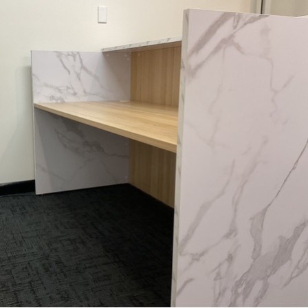 Mies Summit Marble/Inkline Customisable Reception Desk HUGE CHOICE OF COLOURS & CUSTOM SIZES AVAILABLE