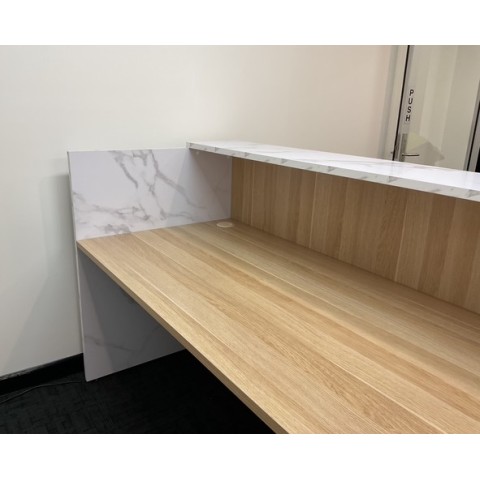 Mies Summit Marble/Inkline Customisable Reception Desk HUGE CHOICE OF COLOURS & CUSTOM SIZES AVAILABLE