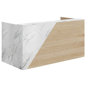 Mies Summit Marble/Plain Customisable Reception Desk HUGE CHOICE OF COLOURS & CUSTOM SIZES AVAILABLE