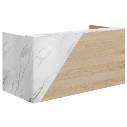 Mies Summit Marble/Plain Customisable Reception Desk HUGE CHOICE OF COLOURS & CUSTOM SIZES AVAILABLE