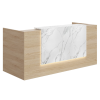Mies Waterfall Marble Customisable Reception Desk HUGE CHOICE OF COLOURS & CUSTOM SIZES AVAILABLE