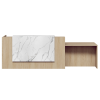 Mies Waterfall Mobility Marble Reception Desk HUGE CHOICE OF COLOURS & CUSTOM SIZES AVAILABLE