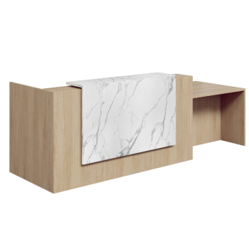 Mies Waterfall Mobility Marble Reception Desk HUGE CHOICE OF COLOURS & CUSTOM SIZES AVAILABLE