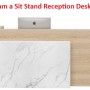 Perri  Selectric Sit / Stand Reception Desk HUGE CHOICE OF COLOURS & CUSTOM SIZES AVAILABLE