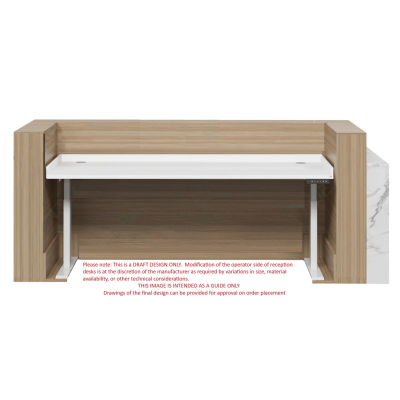 Perri  Selectric Sit / Stand Reception Desk HUGE CHOICE OF COLOURS & CUSTOM SIZES AVAILABLE