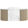 Roxi Front Panel Marble Reception Desk CHOICE OF COLOURS & CUSTOM SIZES AVAILABLE
