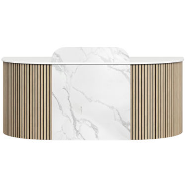 Roxi Front Panel Marble Reception Desk CHOICE OF COLOURS & CUSTOM SIZES AVAILABLE