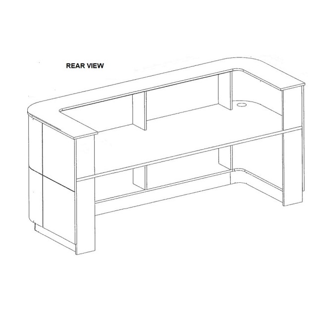 Skylar Reception Desk CHOICE OF COLOURS & CUSTOM SIZES AVAILABLE
