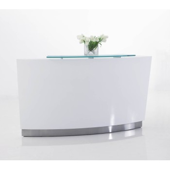 Evo Reception Desk Gloss White