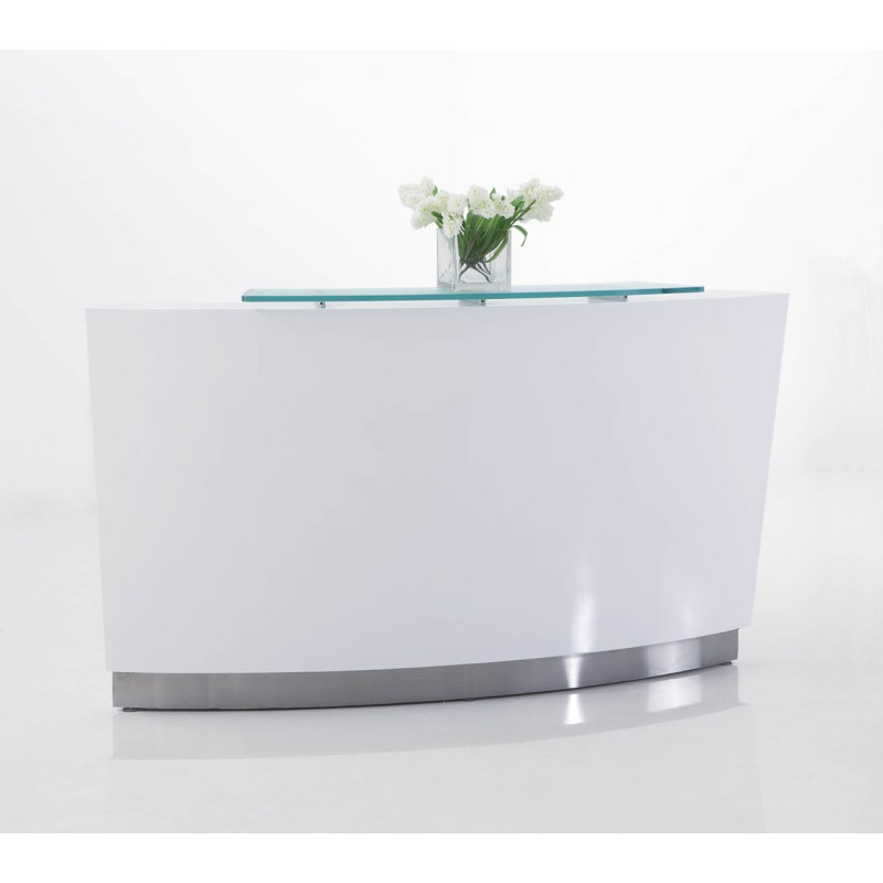 Evo Reception Desk Gloss White