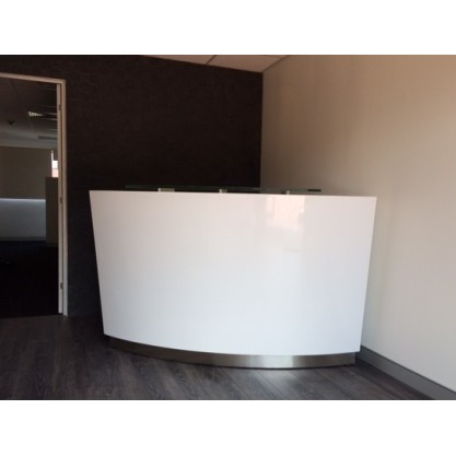 Evo Reception Desk Gloss White