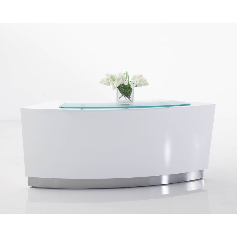 Evo Reception Desk Gloss White