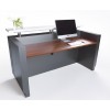 Hugo Reception Desk Metallic Grey
