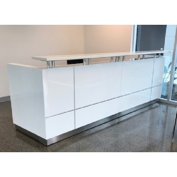 Hugo Plus Reception Desk Gloss White