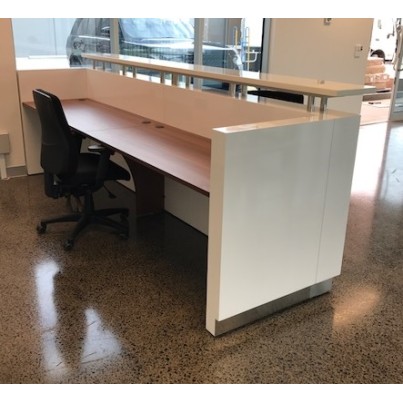 Hugo Plus Reception Desk Gloss White