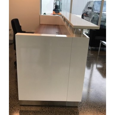 Hugo Plus Reception Desk Gloss White