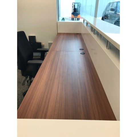 Hugo Plus Reception Desk Gloss White