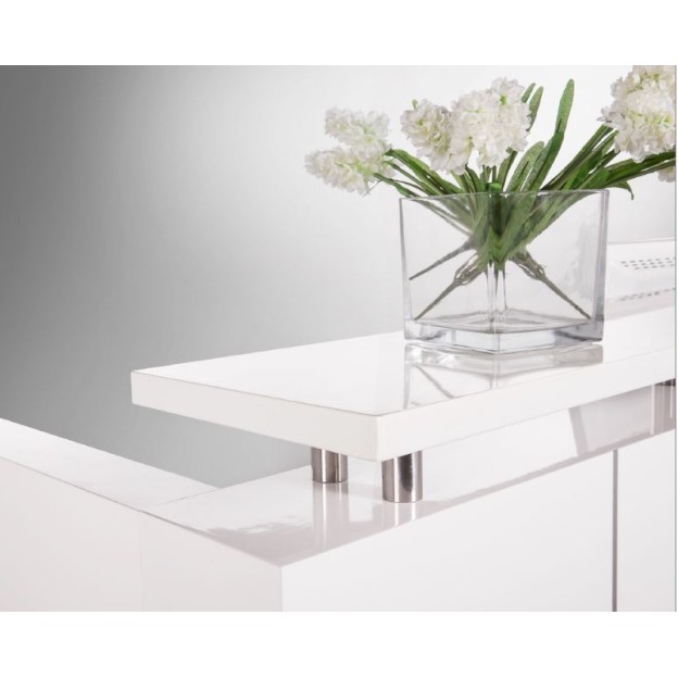 Hugo Plus Reception Desk Gloss White