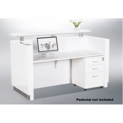 Hugo Reception Desk Gloss White
