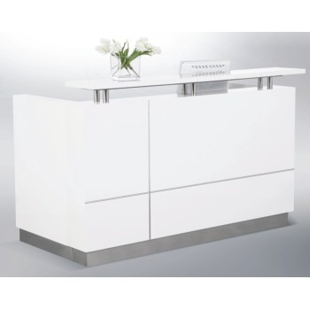 Hugo Reception Desk Gloss White