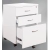 Pedestal Mobile 3 Drawer Gloss White