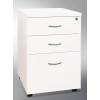 Pedestal Mobile 3 Drawer Gloss White