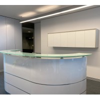 Floating Credenza Stye 04 in Gloss White and Fox Floating Credenza Stye 04 in Gloss White and Fox