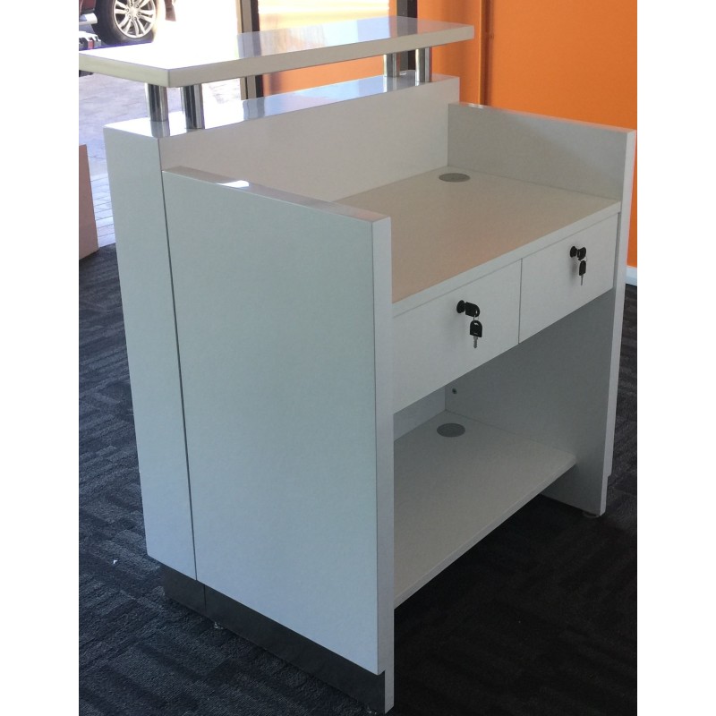 Receptionist Reception Desk Gloss White 2 SIZES AVAILABLE