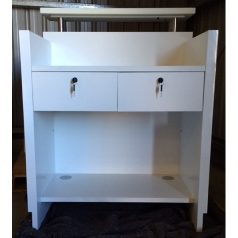 Receptionist Reception Desk Gloss White 2 SIZES AVAILABLE