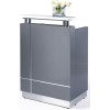 Receptionist Reception Desk Metallic Grey 2 SIZES AVAILABLE