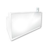 Roma Glass Reception Desk White