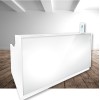 Roma Glass Reception Desk White