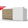Sempre Reception Desk - White and Natural Oak