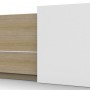 Sempre Reception Desk - White and Natural Oak