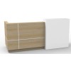 Sempre Reception Desk - White and Natural Oak