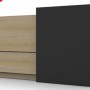 Sempre Reception Desk - Black and Natural Oak