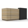 Sempre Reception Desk - Black and Natural Oak