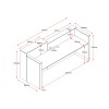 Sempre Reception Desk - Black and Natural Oak