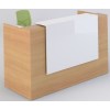 Sorrento Reception Desk 3 SIZES Beech & White