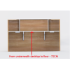 Sorrento Reception Desk 3 SIZES Beech & White