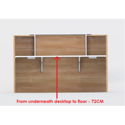 Sorrento Reception Desk 3 SIZES Beech & White